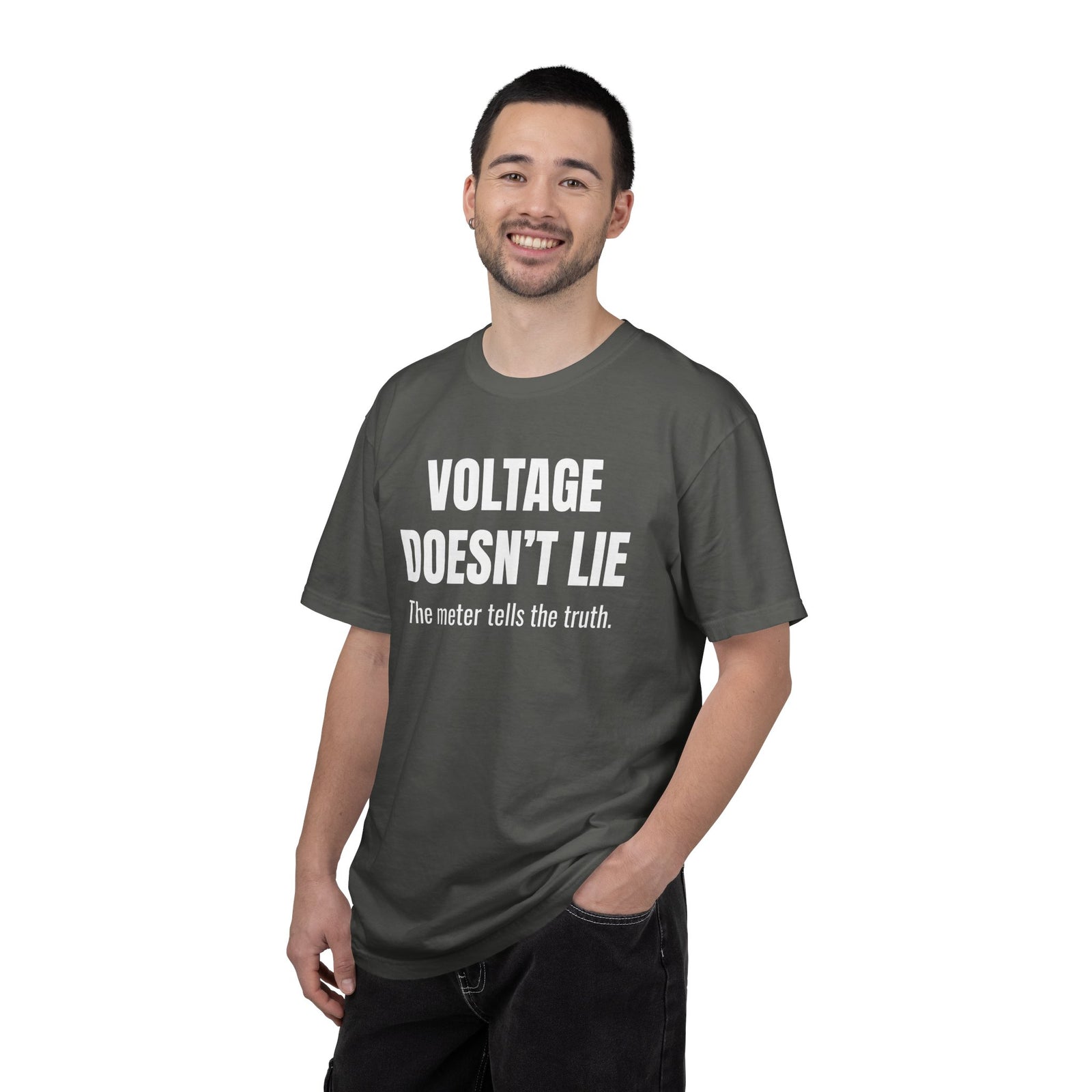 Voltage Doesn’t Lie Shirt – Funny Mechanic & Electronics Diagnostic T-Shirt