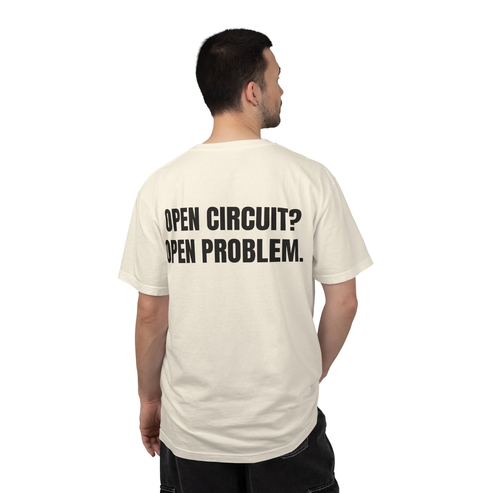 Powered by Coffee and Continuity Shirt – Funny Electronics Repair T-Shirt
