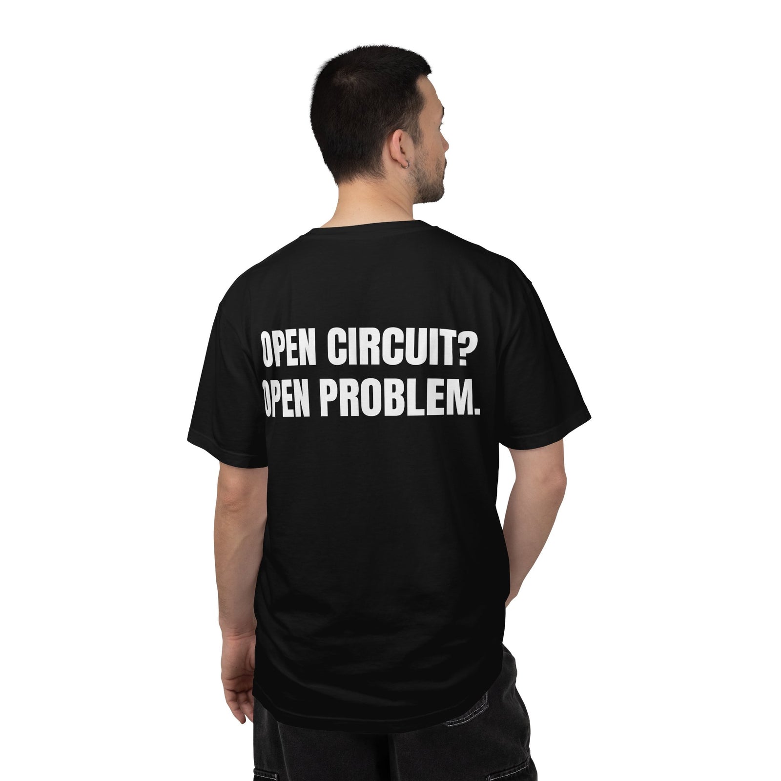 Powered by Coffee and Continuity Shirt – Funny Electronics Repair T-Shirt