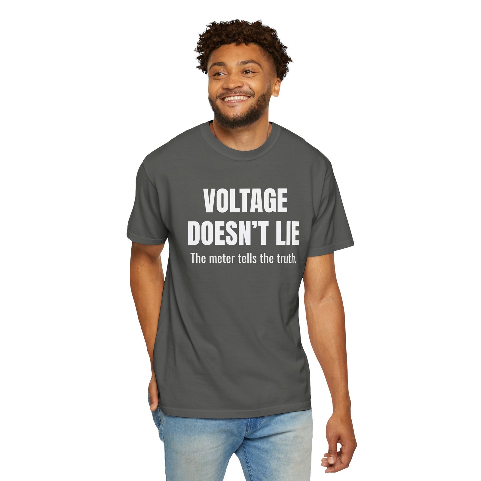 Voltage Doesn’t Lie Shirt – Funny Mechanic & Electronics Diagnostic T-Shirt