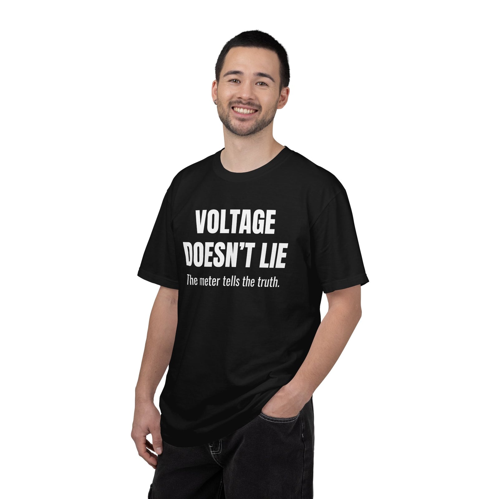 Voltage Doesn’t Lie Shirt – Funny Mechanic & Electronics Diagnostic T-Shirt
