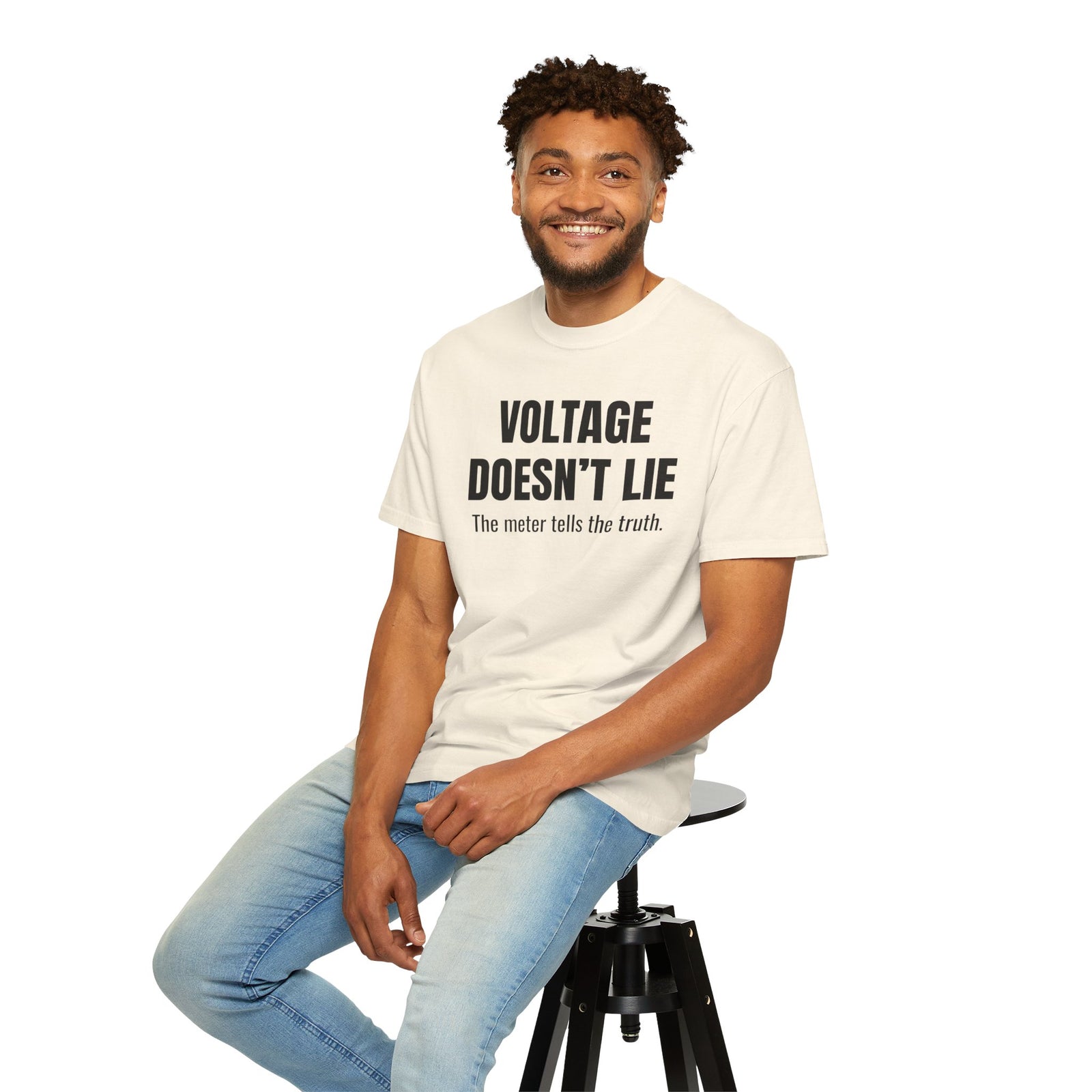 Voltage Doesn’t Lie Shirt – Funny Mechanic & Electronics Diagnostic T-Shirt