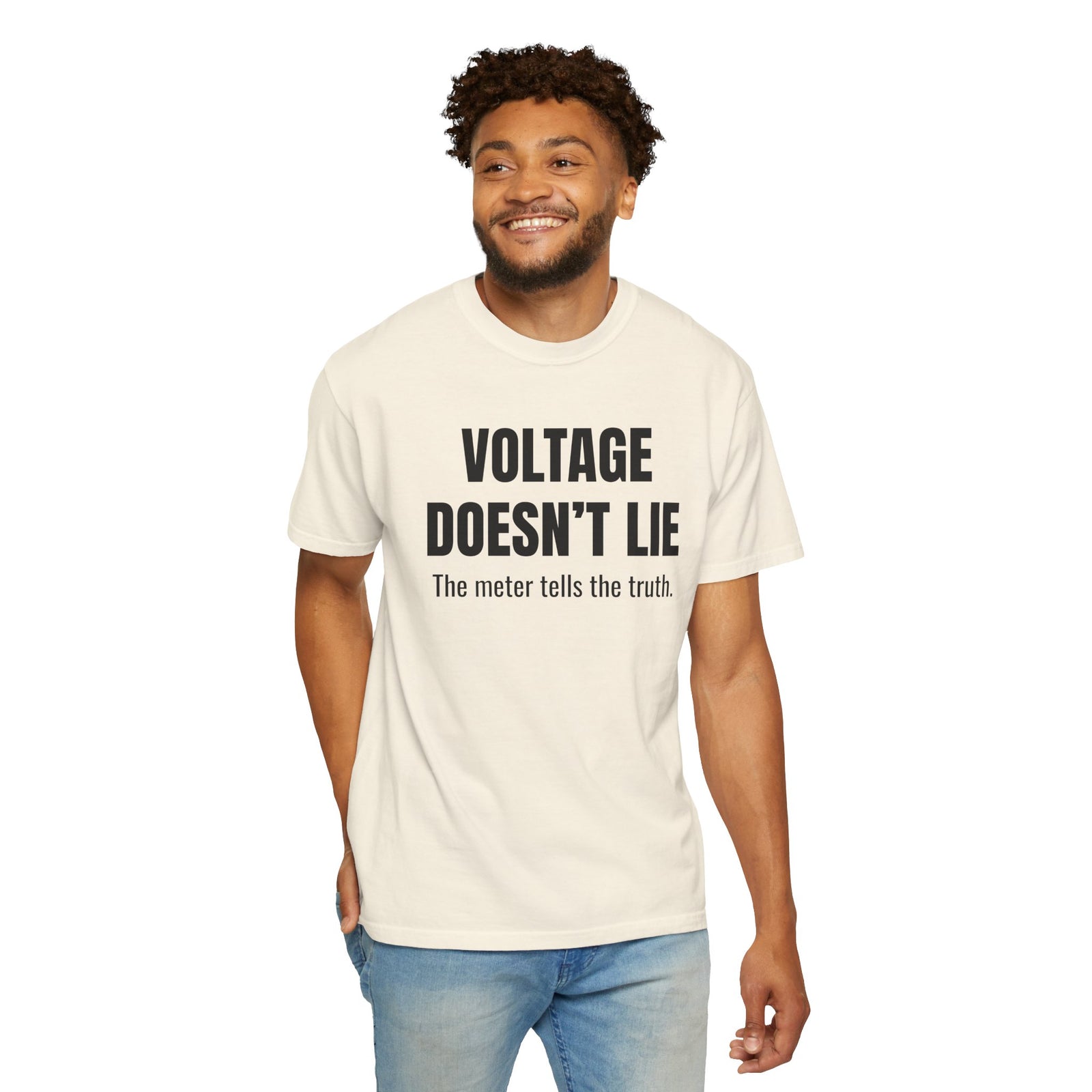 Voltage Doesn’t Lie Shirt – Funny Mechanic & Electronics Diagnostic T-Shirt
